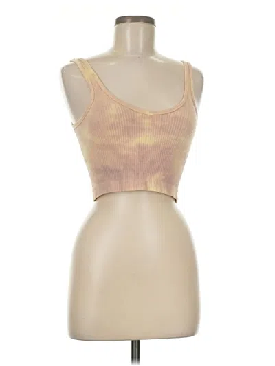 Pre-owned Out From Under Tank Top Gold Strapless Neckline Tops