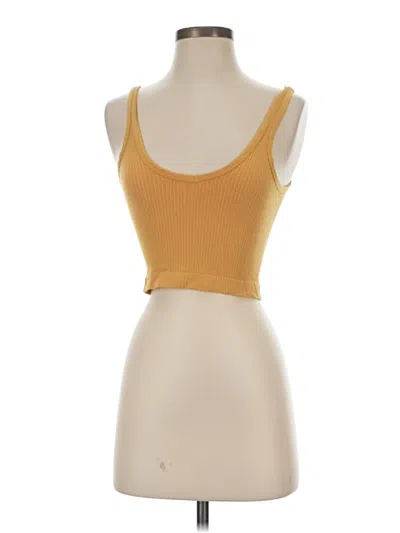 Pre-owned Out From Under Tank Top Gold Strapless Neckline Tops
