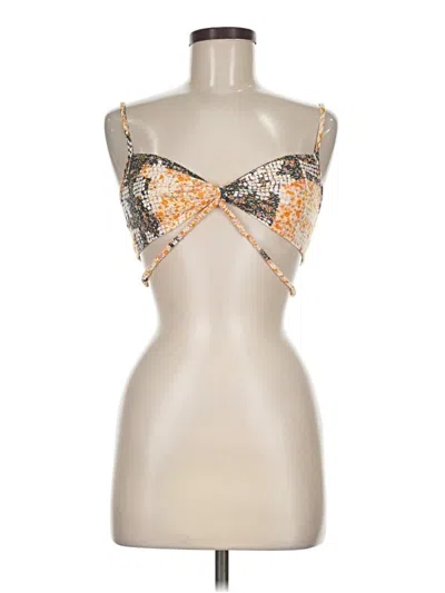 Pre-owned Out From Under Tank Top Gold Strapless Neckline Tops