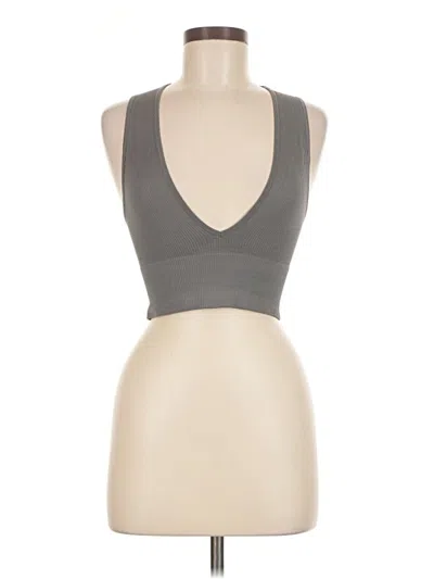 Pre-owned Out From Under Tank Top Gray Halter Neckline Tops
