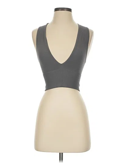 Pre-owned Out From Under Tank Top Gray Halter Neckline Tops