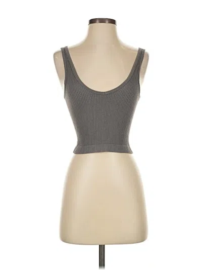 Pre-owned Out From Under Tank Top Gray Strapless Neckline Tops