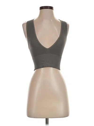 Pre-owned Out From Under Tank Top Gray Strapless Neckline Tops