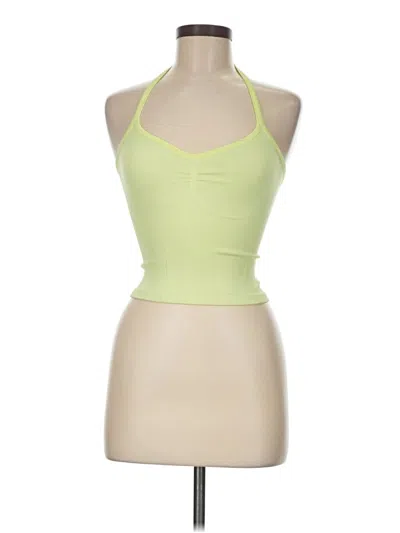 Pre-owned Out From Under Tank Top Green Halter Neckline Tops