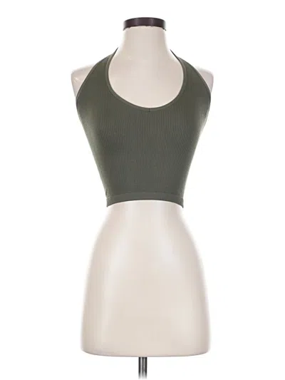 Pre-owned Out From Under Tank Top Green Halter Neckline Tops