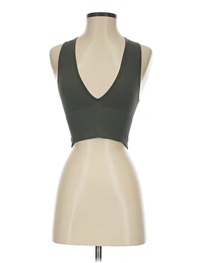 Pre-owned Out From Under Tank Top Green Halter Neckline Tops