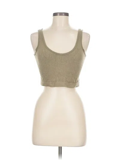 Pre-owned Out From Under Tank Top Green Strapless Neckline Tops