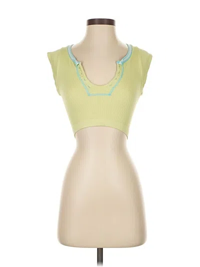 Pre-owned Out From Under Tank Top Green Strapless Neckline Tops