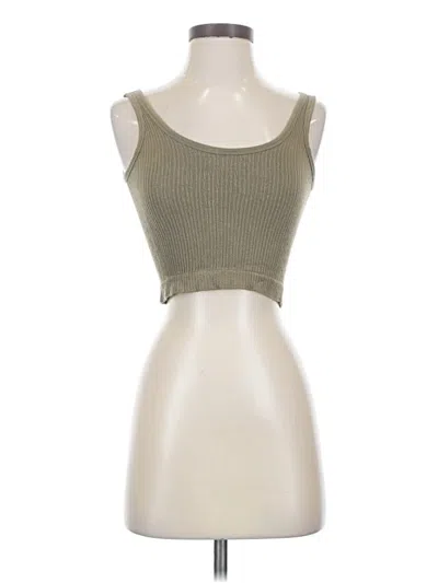 Pre-owned Out From Under Tank Top Green Strapless Neckline Tops