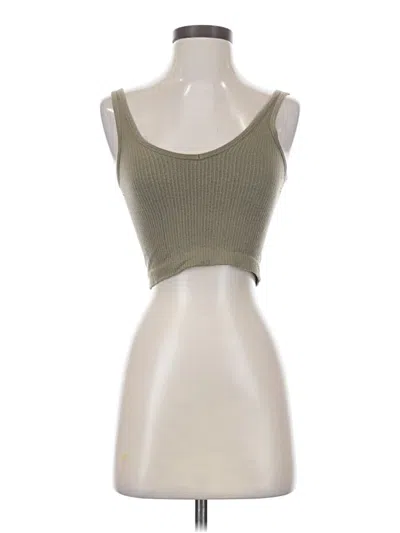 Pre-owned Out From Under Tank Top Green Strapless Neckline Tops