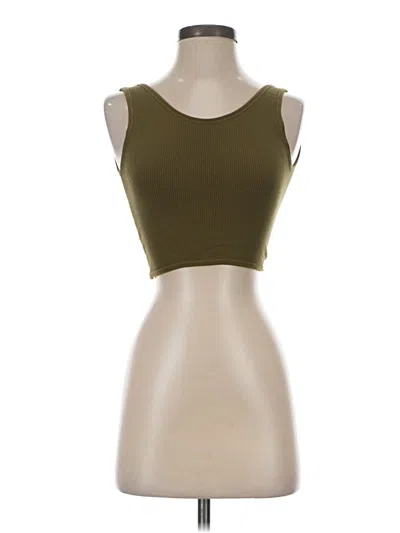 Pre-owned Out From Under Tank Top Green Strapless Neckline Tops
