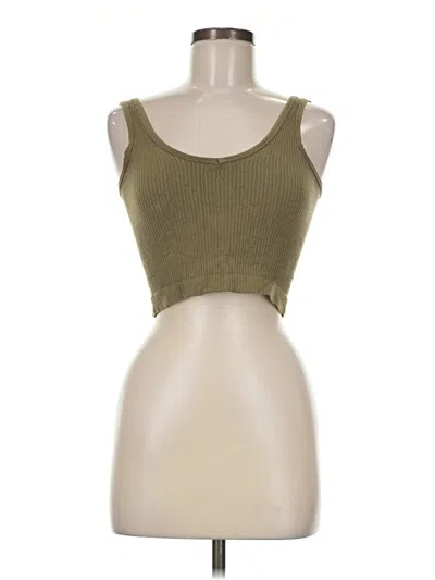 Pre-owned Out From Under Tank Top Green Strapless Neckline Tops