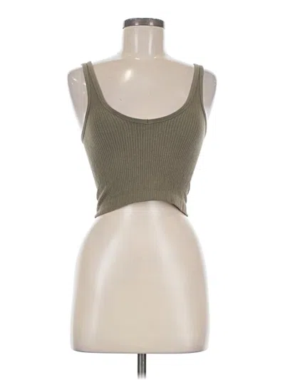 Pre-owned Out From Under Tank Top Green Strapless Neckline Tops