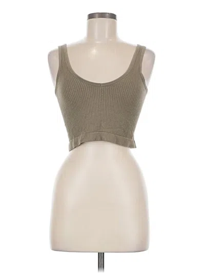 Pre-owned Out From Under Tank Top Green Strapless Neckline Tops
