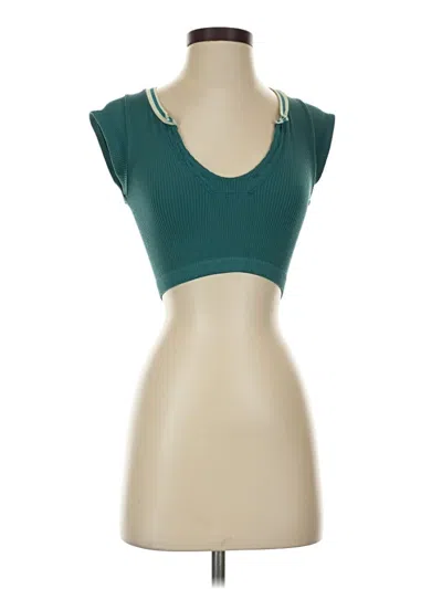 Pre-owned Out From Under Tank Top Green Strapless Neckline Tops