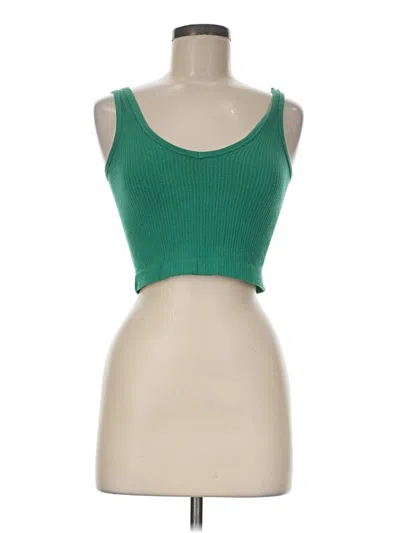 Pre-owned Out From Under Tank Top Green Strapless Neckline Tops