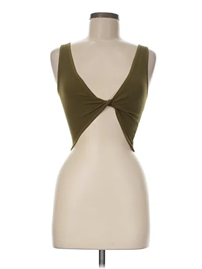 Pre-owned Out From Under Tank Top Green Strapless Neckline Tops