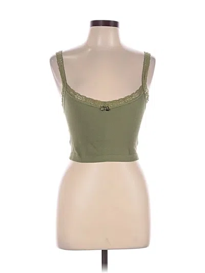 Pre-owned Out From Under Tank Top Green Sweetheart Neckline Tops