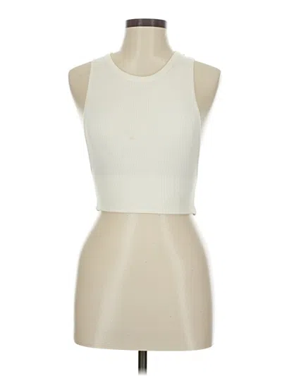 Pre-owned Out From Under Tank Top Ivory Halter Neckline Tops