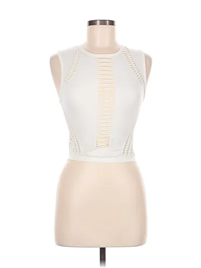 Pre-owned Out From Under Tank Top Ivory Halter Neckline Tops In White