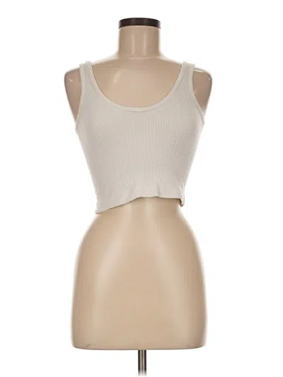 Pre-owned Out From Under Tank Top Ivory Strapless Neckline Tops
