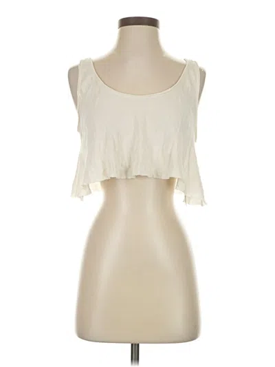 Pre-owned Out From Under Tank Top Ivory Strapless Neckline Tops In White
