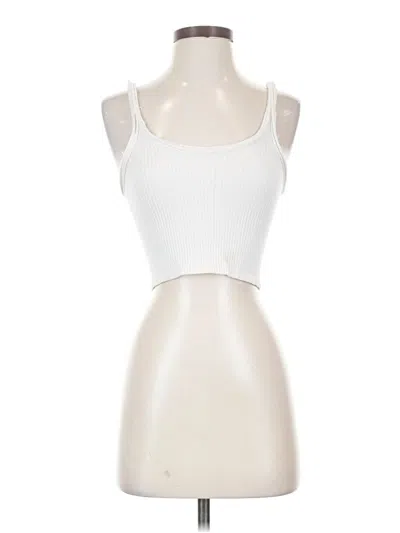 Pre-owned Out From Under Tank Top Ivory Strapless Neckline Tops In White