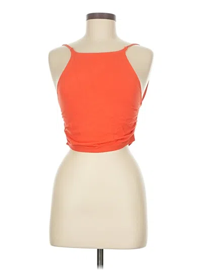 Pre-owned Out From Under Tank Top Orange Halter Neckline Tops