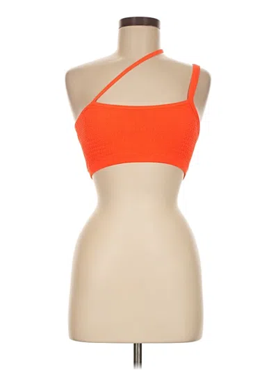 Pre-owned Out From Under Tank Top Orange Halter Neckline Tops