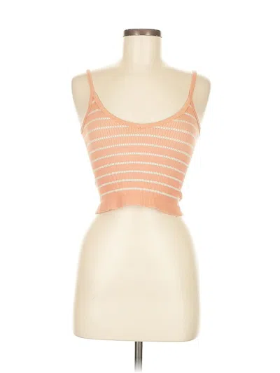 Pre-owned Out From Under Tank Top Orange Strapless Neckline Tops