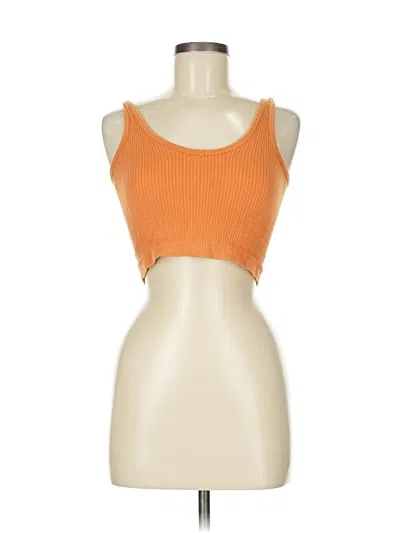 Pre-owned Out From Under Tank Top Orange Strapless Neckline Tops