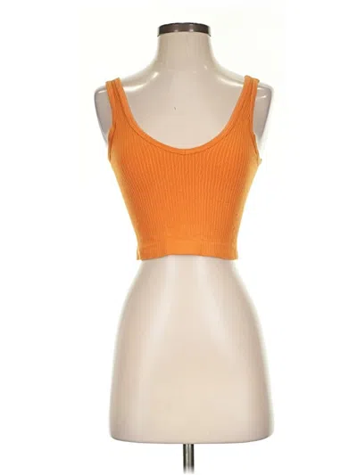Pre-owned Out From Under Tank Top Orange Strapless Neckline Tops