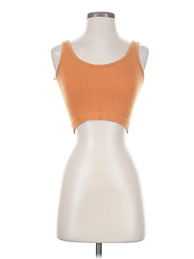 Pre-owned Out From Under Tank Top Orange Strapless Neckline Tops