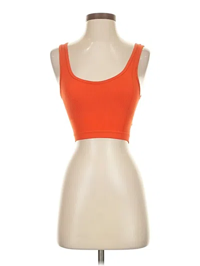 Pre-owned Out From Under Tank Top Orange Strapless Neckline Tops