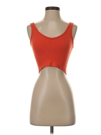 Pre-owned Out From Under Tank Top Orange Strapless Neckline Tops