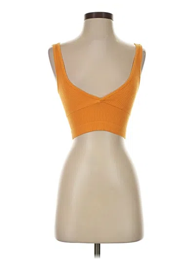 Pre-owned Out From Under Tank Top Orange Strapless Neckline Tops