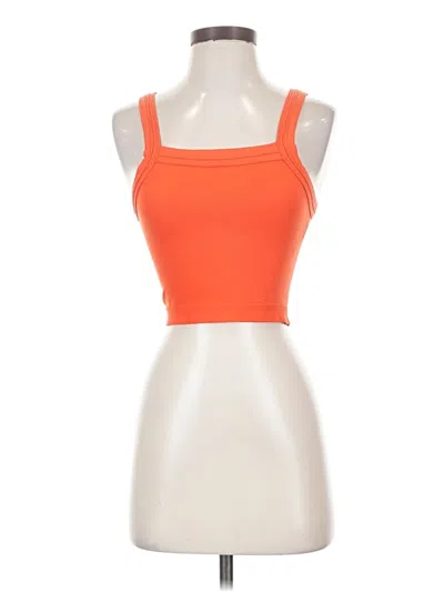 Pre-owned Out From Under Tank Top Orange Strapless Neckline Tops