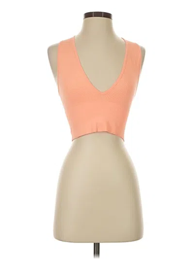 Pre-owned Out From Under Tank Top Orange Strapless Neckline Tops