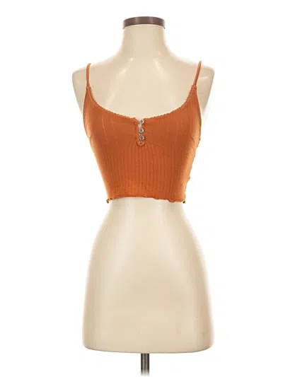 Pre-owned Out From Under Tank Top Orange Strapless Neckline Tops