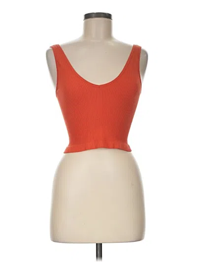 Pre-owned Out From Under Tank Top Orange Strapless Neckline Tops