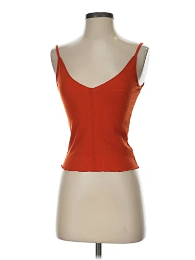 Pre-owned Out From Under Tank Top Orange V-neck Tops