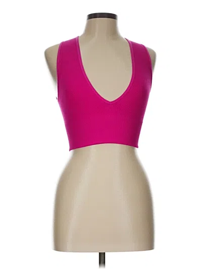 Pre-owned Out From Under Tank Top Pink Halter Neckline Tops