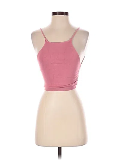 Pre-owned Out From Under Tank Top Pink Halter Neckline Tops