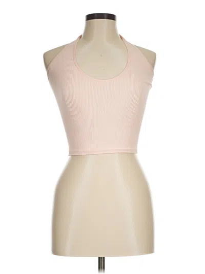 Pre-owned Out From Under Tank Top Pink Halter Neckline Tops