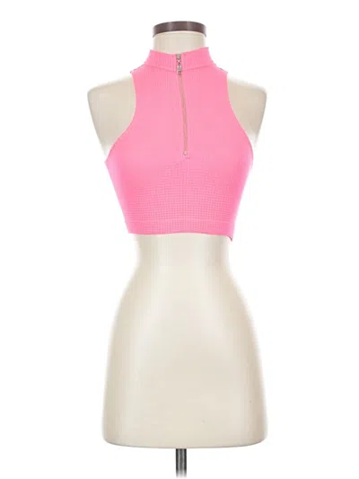 Pre-owned Out From Under Tank Top Pink Halter Neckline Tops