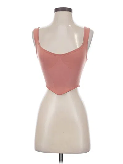 Pre-owned Out From Under Tank Top Pink Strapless Neckline Tops