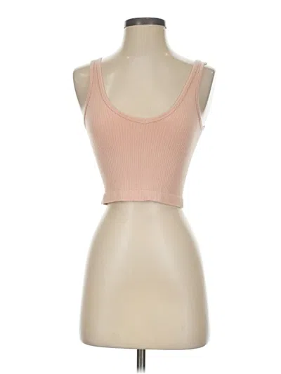 Pre-owned Out From Under Tank Top Pink Strapless Neckline Tops