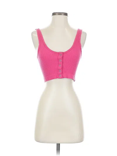 Pre-owned Out From Under Tank Top Pink Sweetheart Neckline Tops