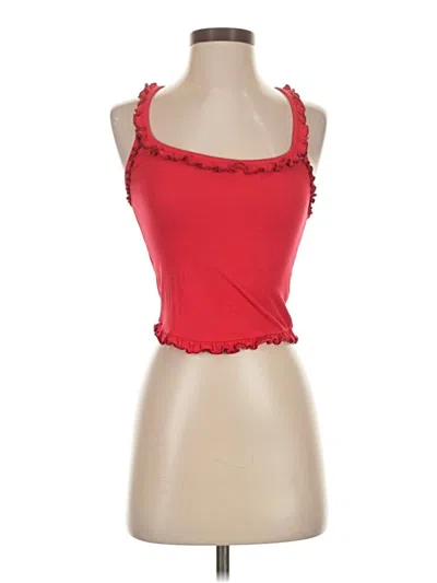 Pre-owned Out From Under Tank Top Red Halter Neckline Tops