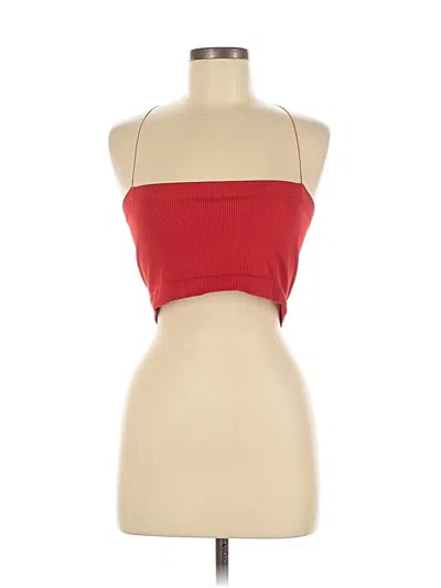 Pre-owned Out From Under Tank Top Red Strapless Neckline Tops